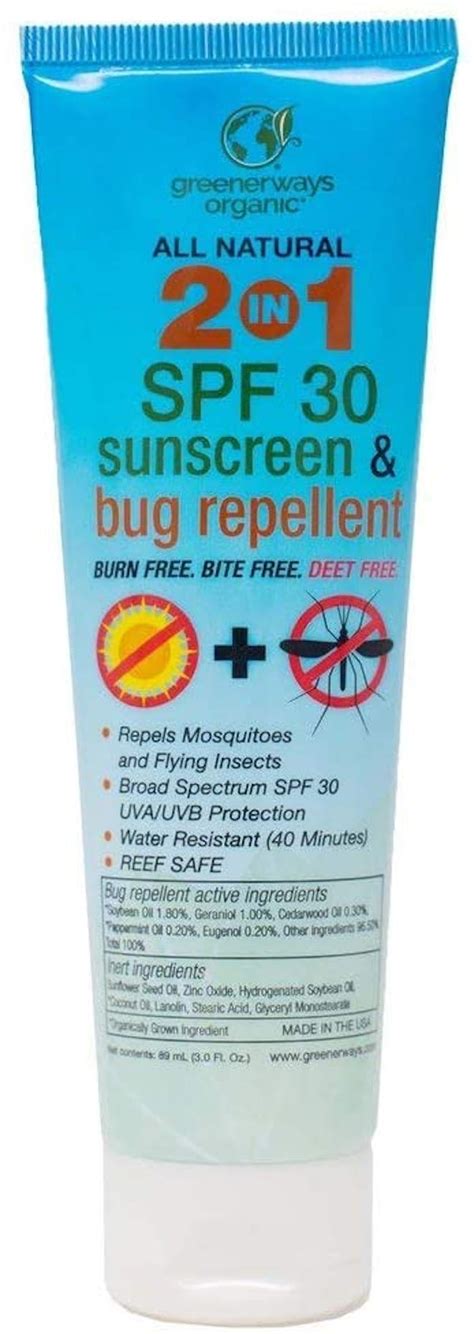 sun lotion with mosquito repellent.